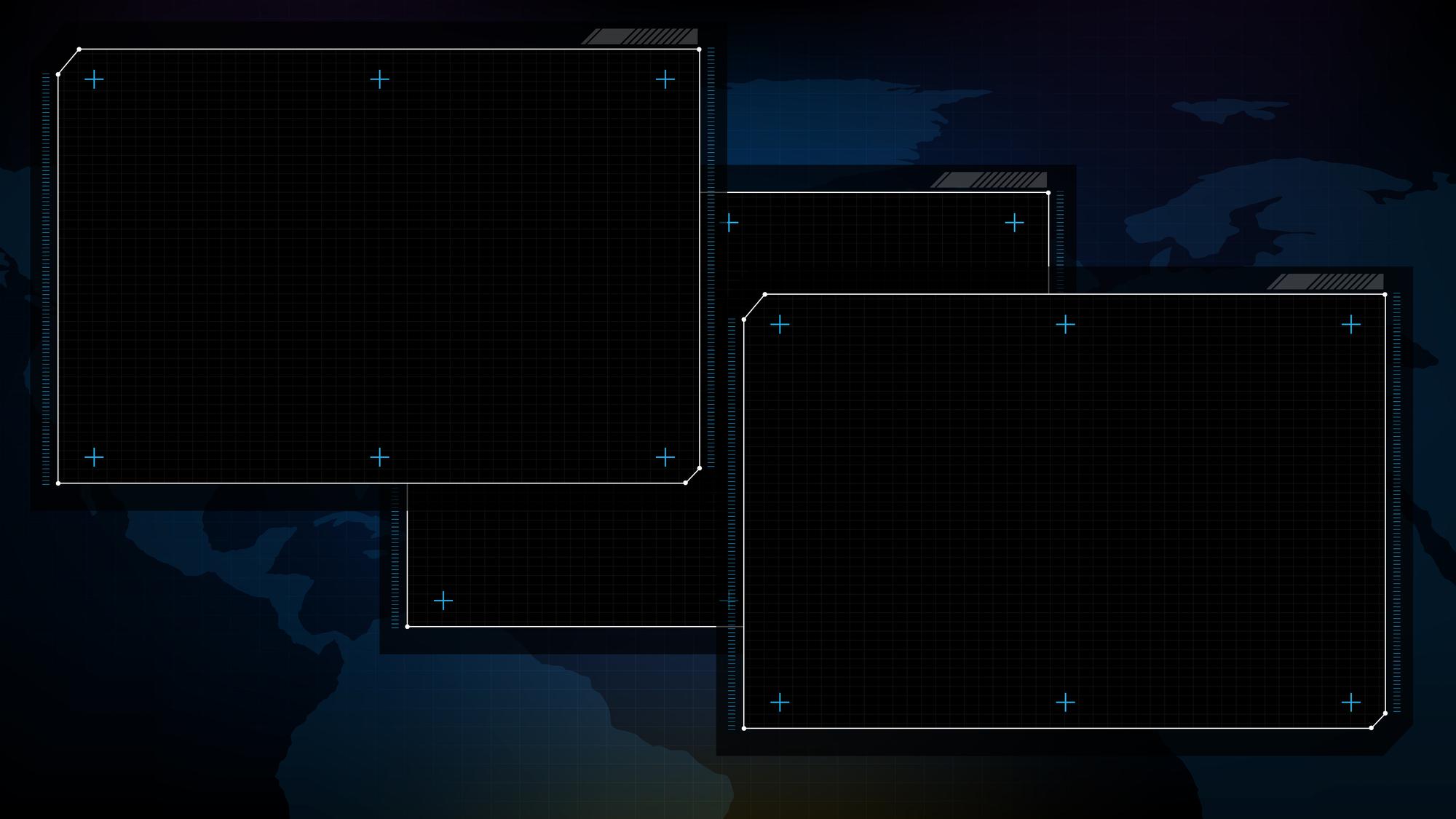 Game UI overlay on cinematic scene