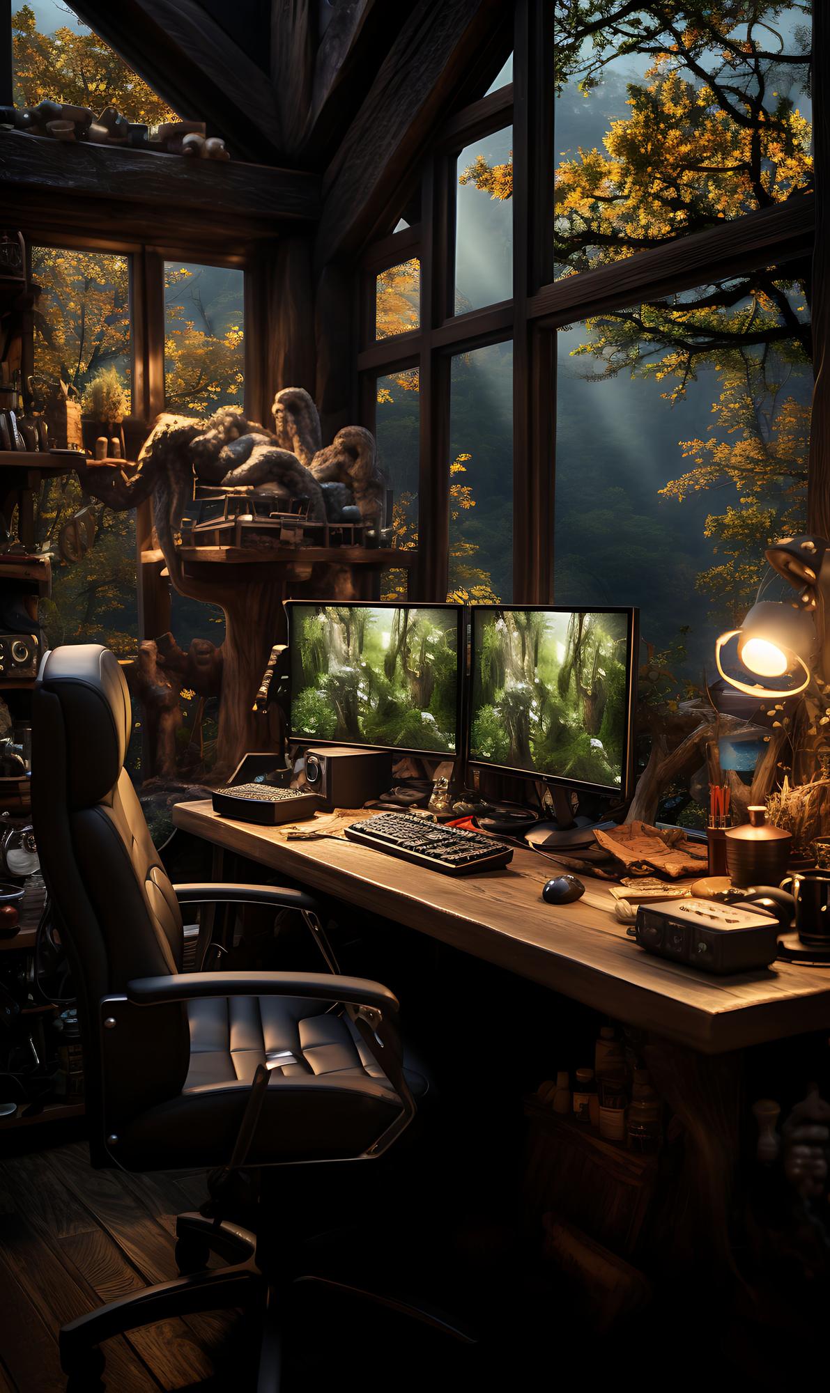Environment render with mood lighting